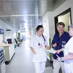 A group of people in a room