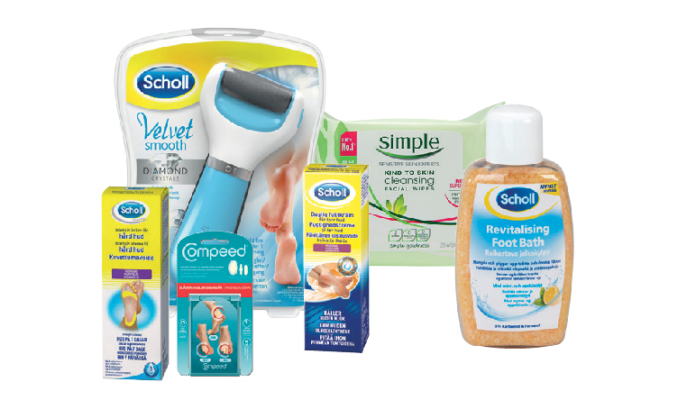 En hånd som holder et produkt