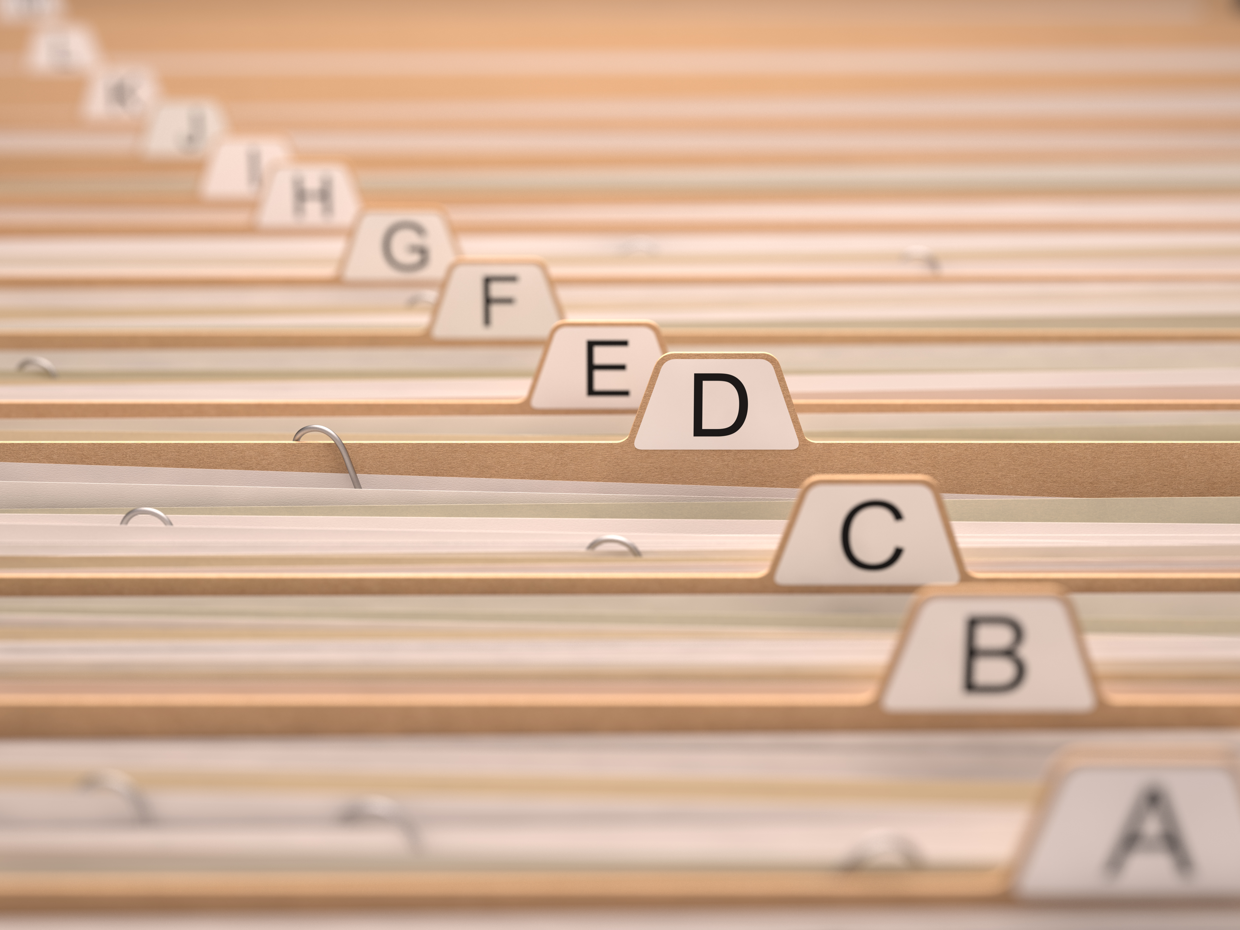 filer i alfabetisk rekkefølge