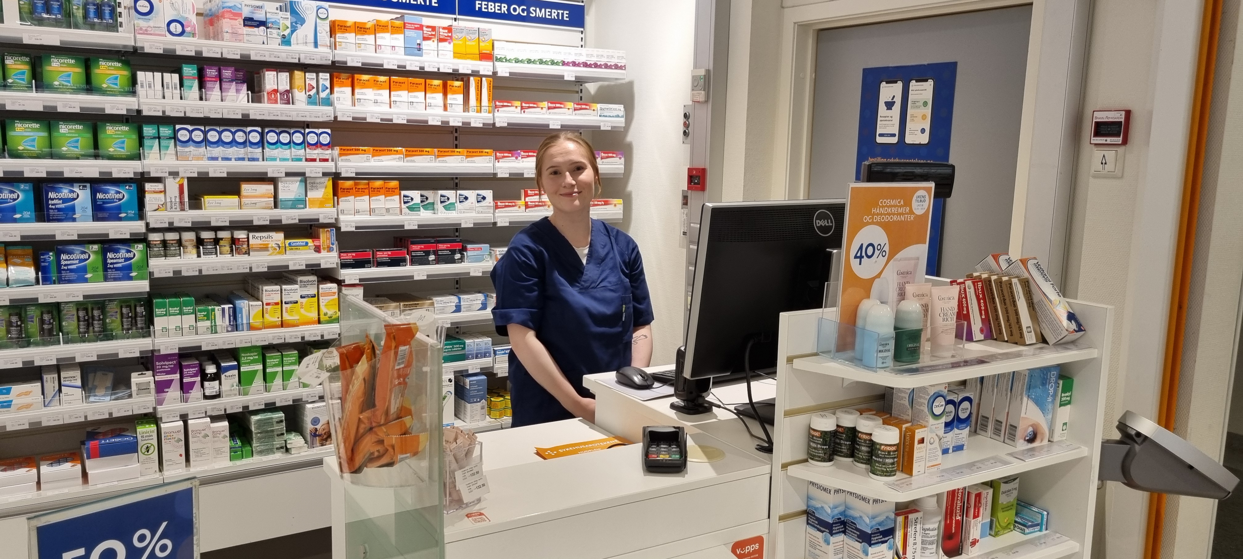A person standing in a store