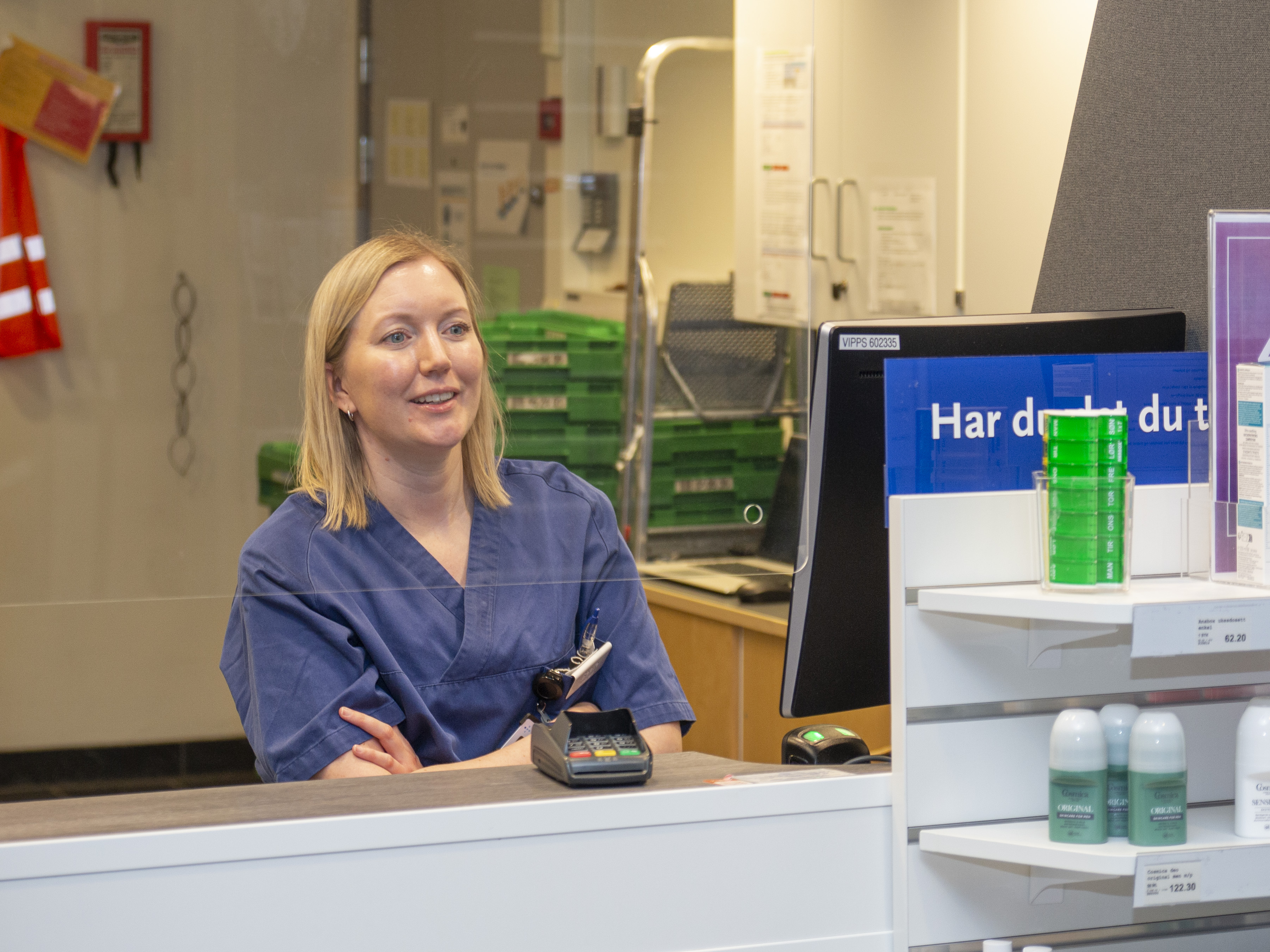 A person sitting at a desk